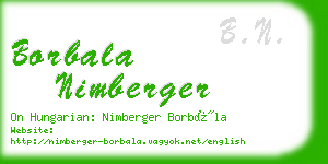 borbala nimberger business card